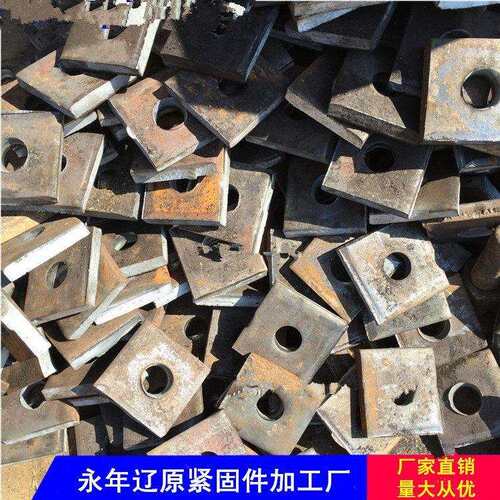 厂家加大加厚方垫片 圆孔正四方形平垫 铁板止水螺杆垫片