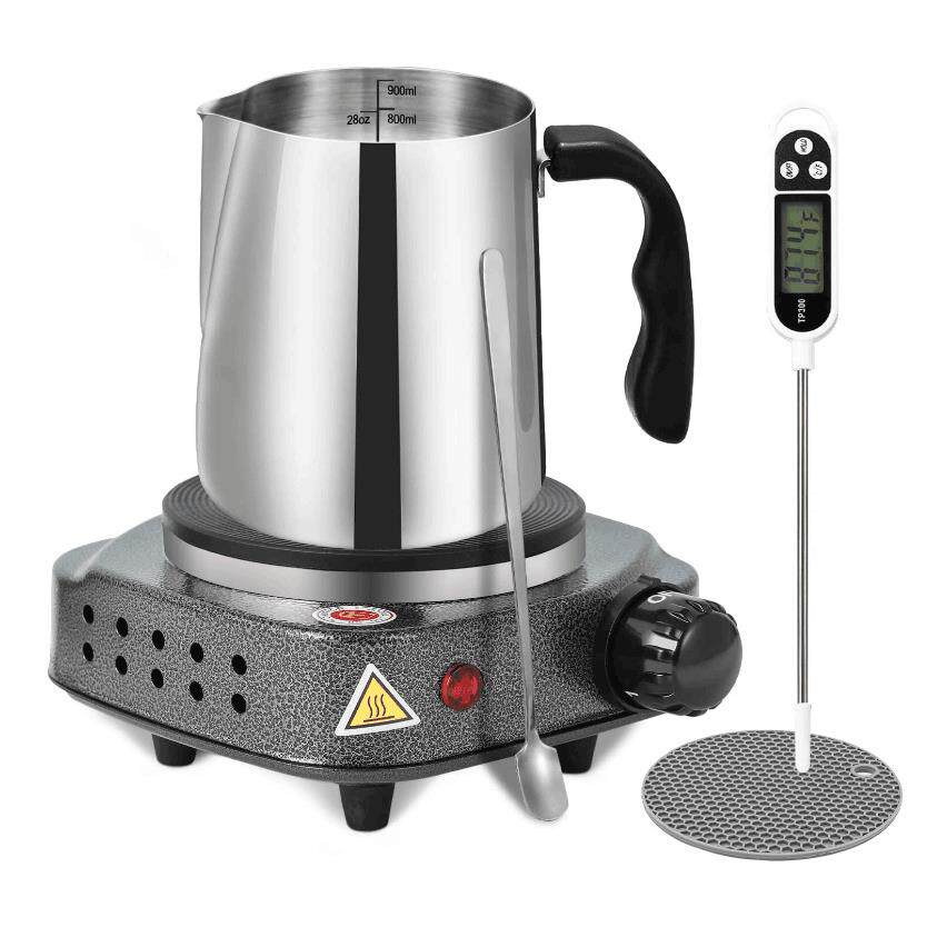 跨境蜡烛制作套件 带热盘倾倒锅蜡融器家用蜡烛材料配件用品
