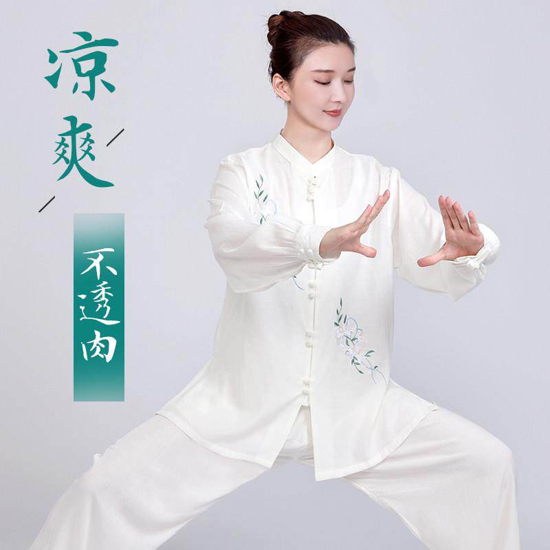 小和山太极服女款新款2026麻太极拳练功服女夏季服装春秋八段锦