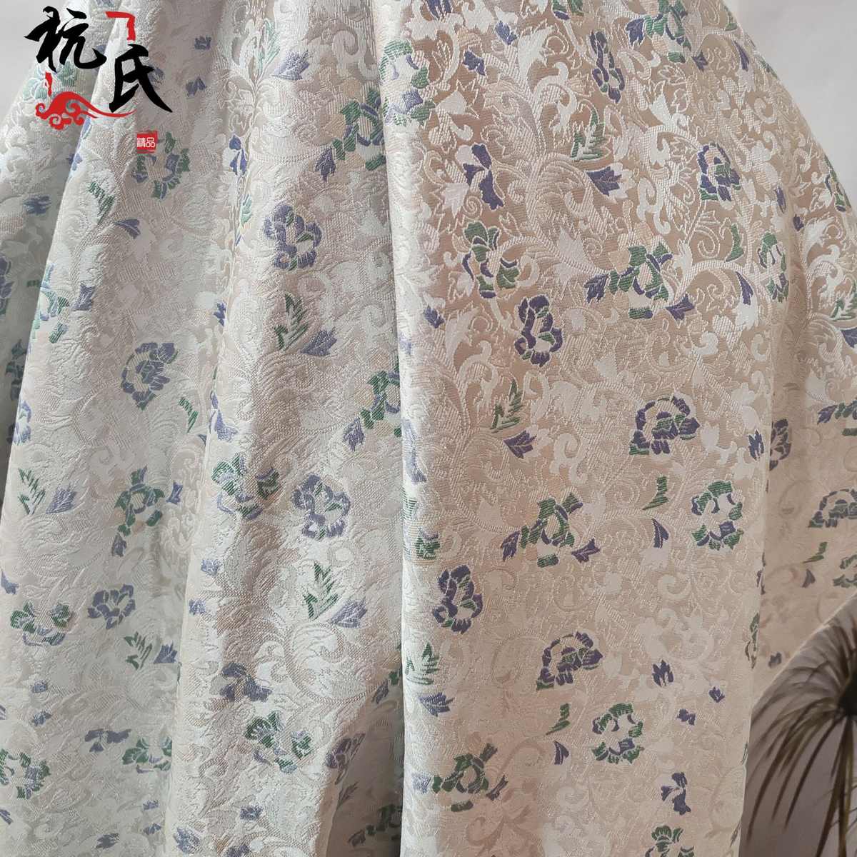 仿布料150碎花国风小提花宋锦服装面料