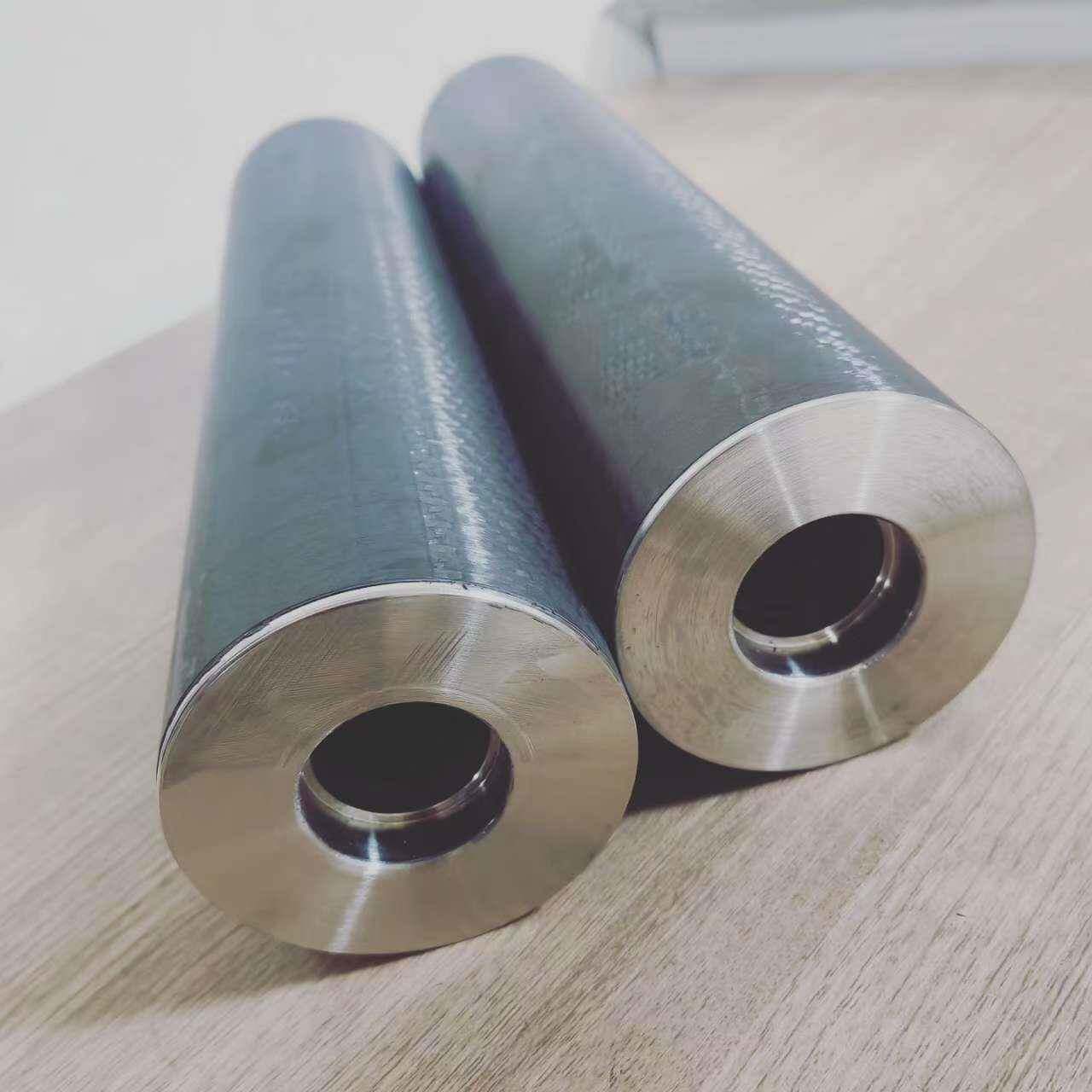 推荐新机械材料轻量化高强度高精度研磨碳纤维辊筒可包橡胶硅胶