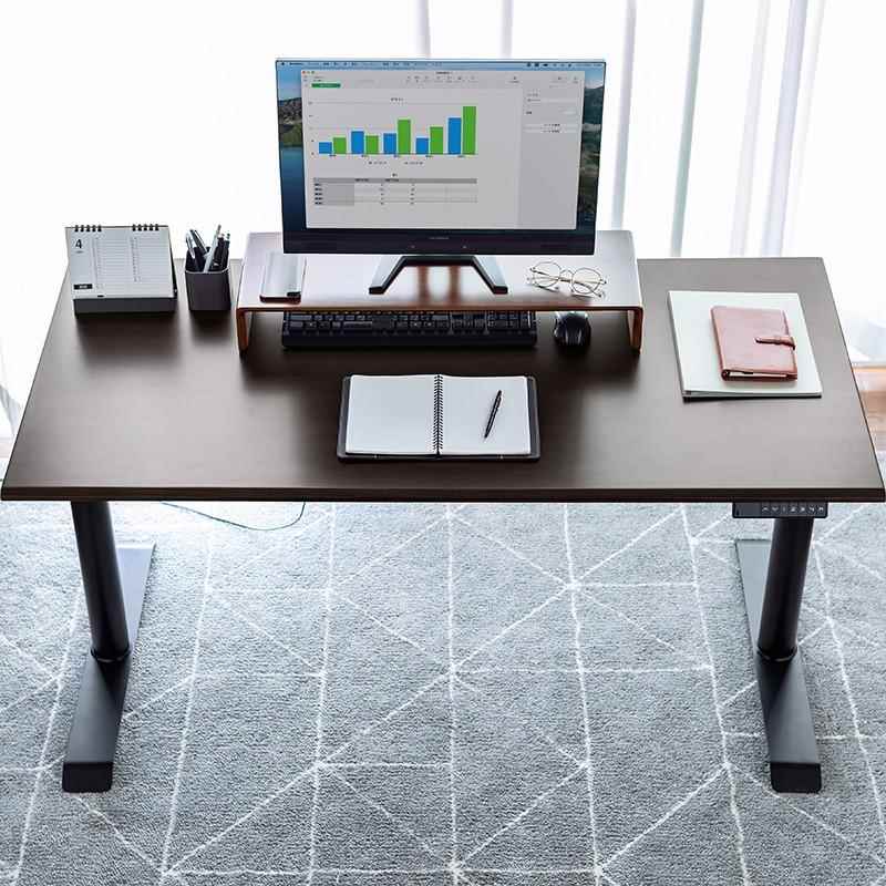 日本山野电动升降桌电脑桌，坐姿桌，写字台，宽书房桌双电实木单