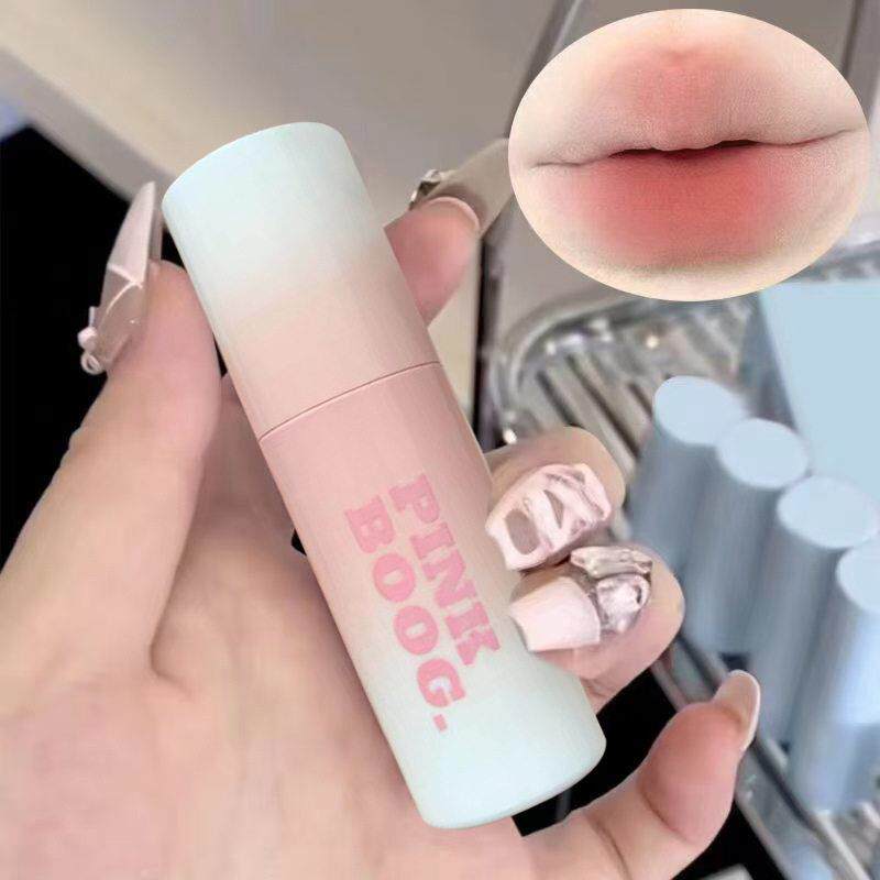 裸色烟灰粉!女高伪素颜口红哑光雾面唇釉不掉色不沾杯学生党显白