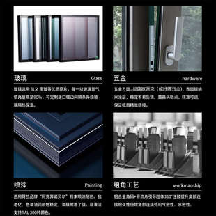 长沙平移漂移断桥门窗推拉内倒侧滑隔音侧压铝合金玻璃窗户封阳台