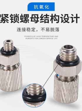 微型宝塔PB3M3三通PL6-弯M6-迷你快拧646头气管接头PC4M气4嘴M-5H