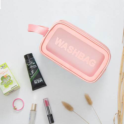 Portable Handheld Frosted Transparent Waterproof Toiletry Or