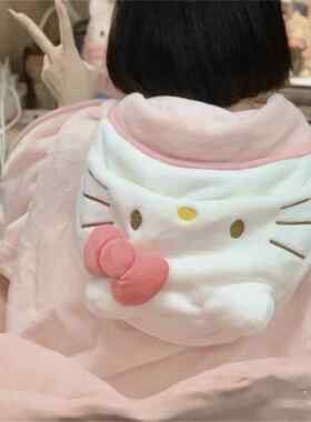 卡通猫咪新款毯子夏季办公室午睡空调毯毛毯午休神器珊瑚绒披肩毯