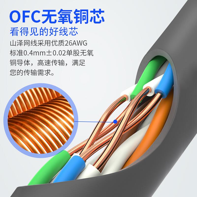 山泽(SAMZHE)超五类网线CAT5e类非屏蔽网线 灰色305米 SZ-5305A