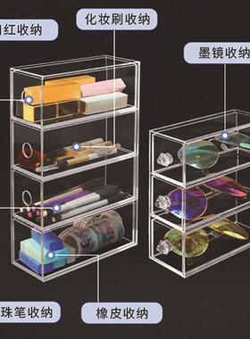亚克力吧唧收纳盒透动明抽屉式徽章谷边子展示架漫周镜眼金鹭诚架