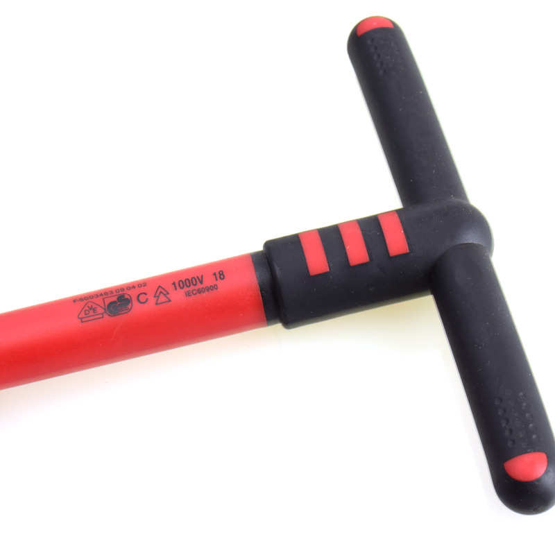 进口1000V 绝缘T型扳手 1/4 3/8 /1/2耐高压电工工具