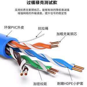 类超五六类RJ45网线 厂家室千兆六屏蔽线QZT外网网线成品网线