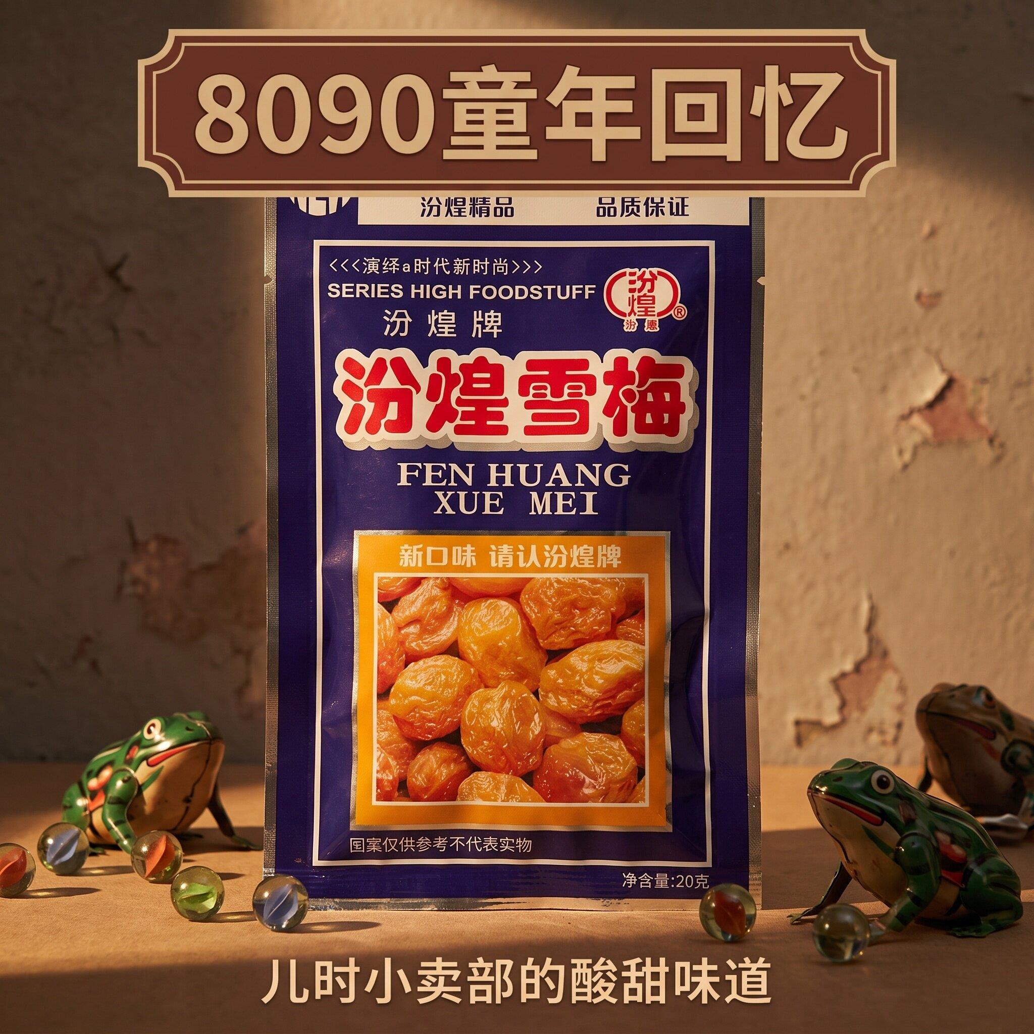新货汾煌雪梅话梅果干8090后回忆小吃儿时怀旧零食 20g酸甜回甘小