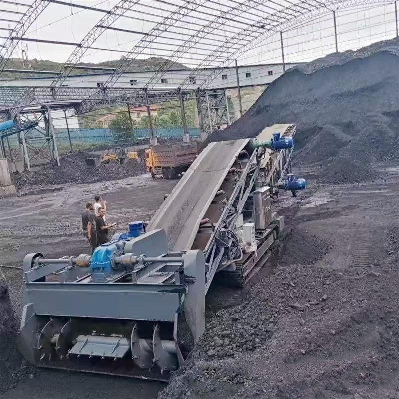 黏土砂石皮带装车机煤炭扒料机取料装车输送机