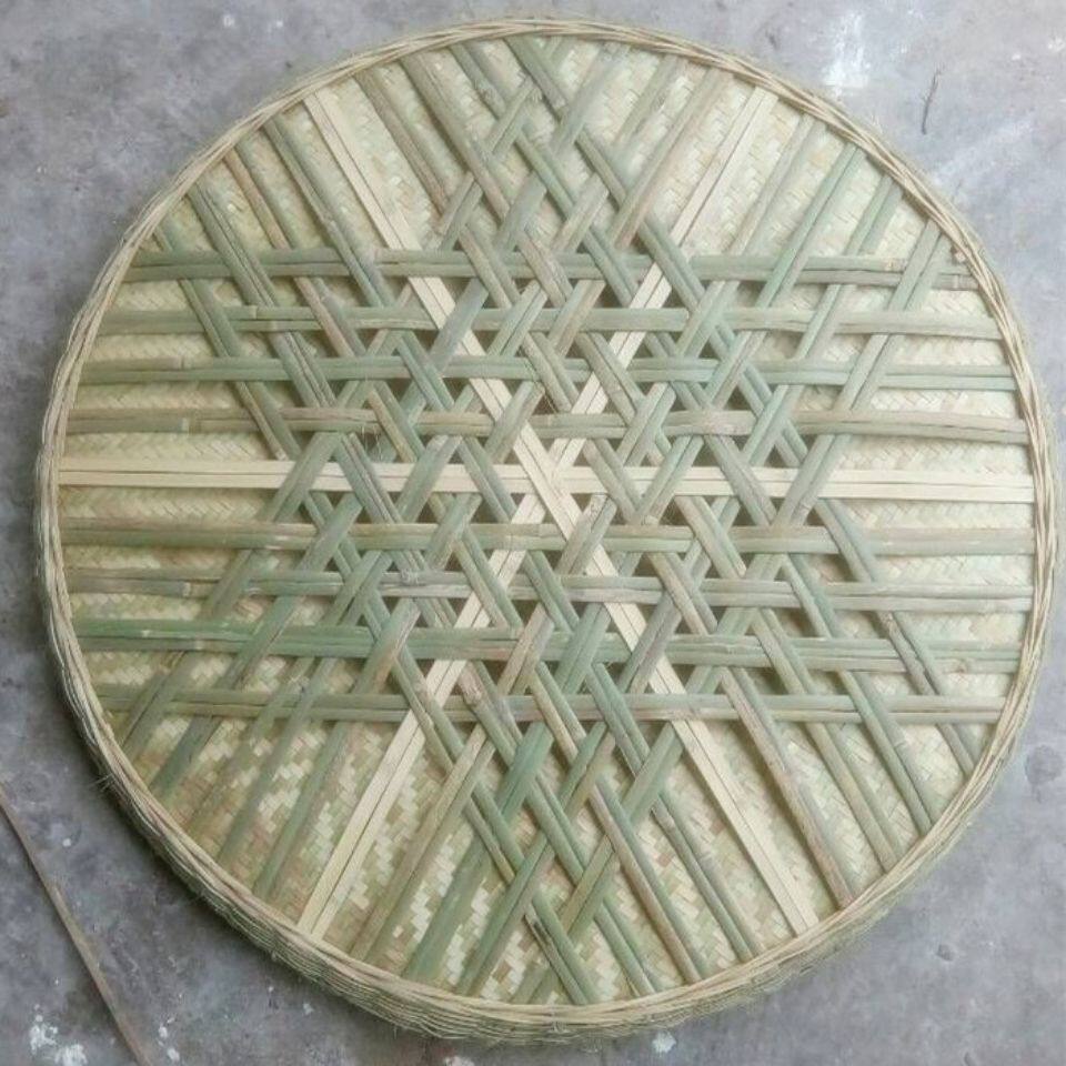 竹编簸箕家用加固竹制品簸箕全竹条手工农家晾晒装饰大号簸箕