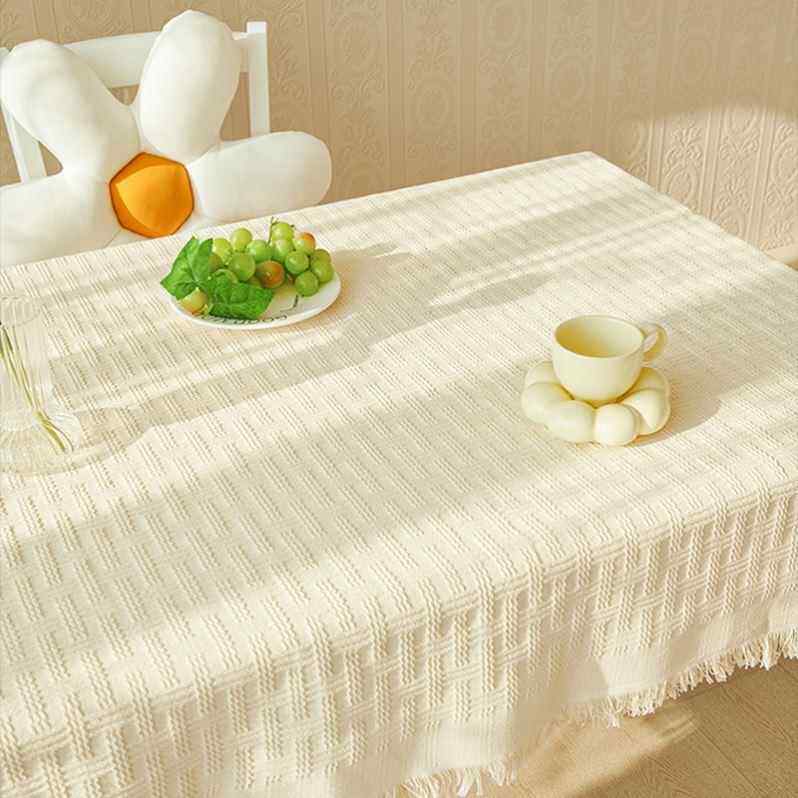 Table Cloth Linen Lace Tablecloth Rectangular Dining Table - 实物图