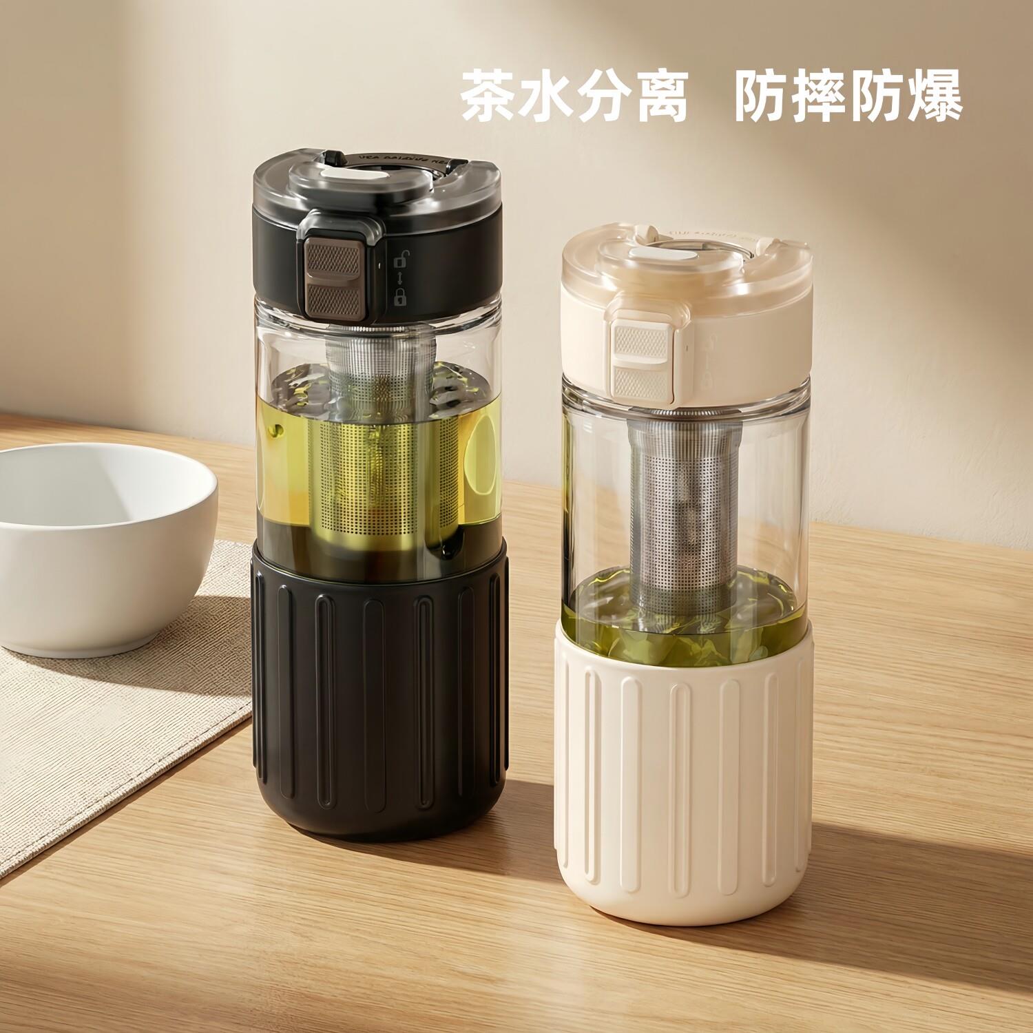 茶水分离泡茶杯子玻璃杯耐高温高硼硅防摔防爆水杯男士办公室专用