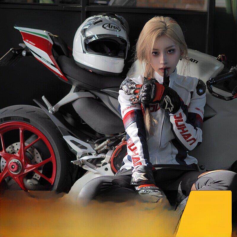 大汉摩托车骑行服装男女网眼夏季赛车服装通风透气骑手装备防摔22