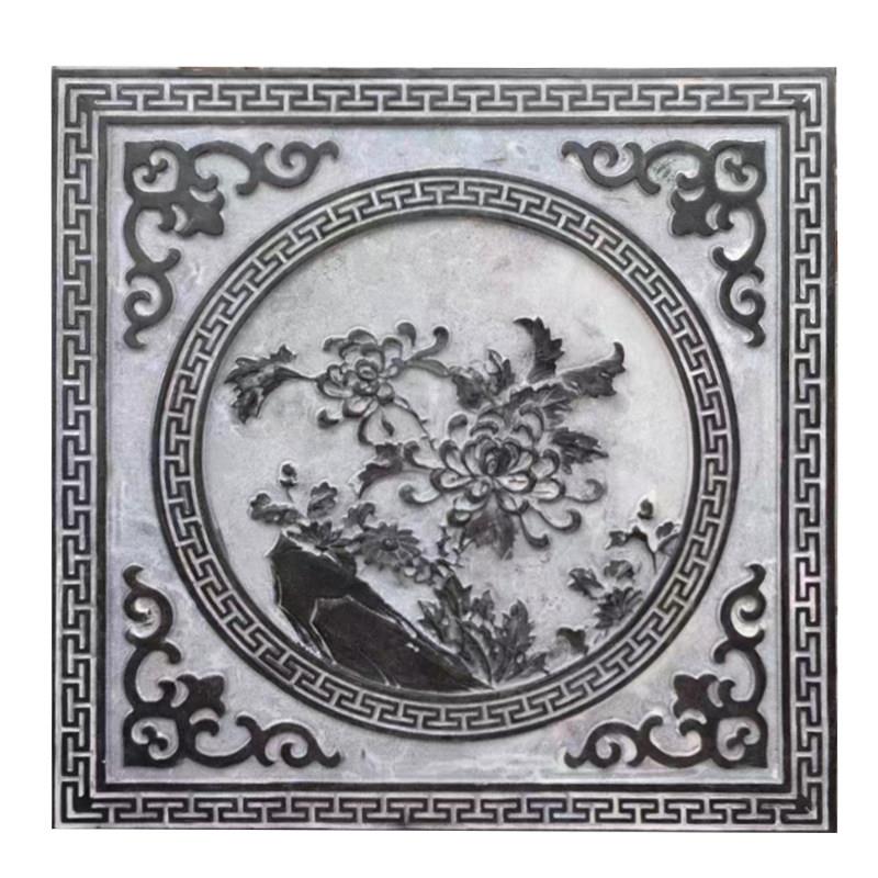 石雕浮雕祥云青石地雕福字大理石庭院壁画中式彷古家用窗花定制