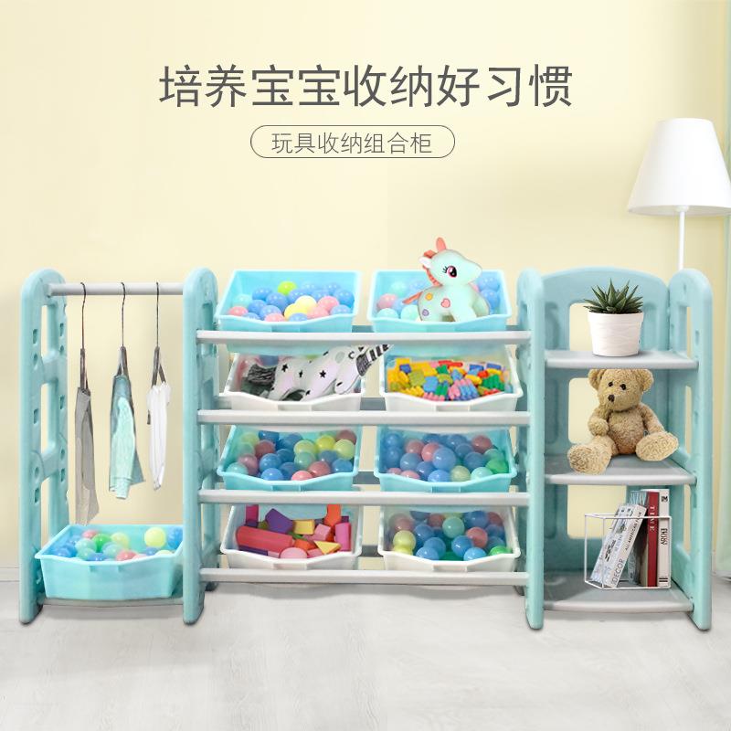 儿童玩具收纳架书架一体图书绘本家用客厅整理柜神器超大容量组合