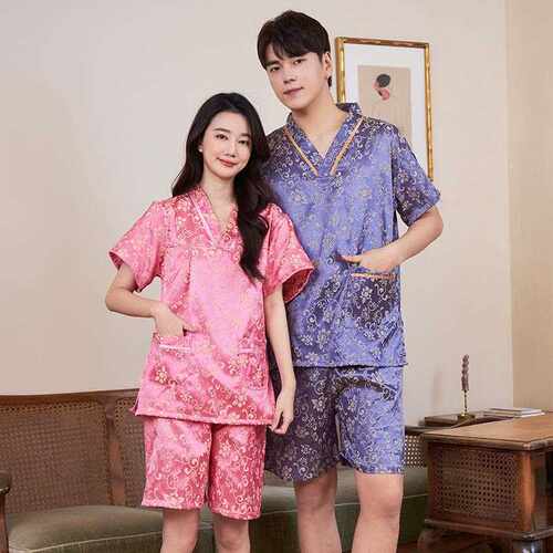 新款直销汗蒸服棉质面料情侣洗浴服足疗服火疗服男女头疗服耐洗耐