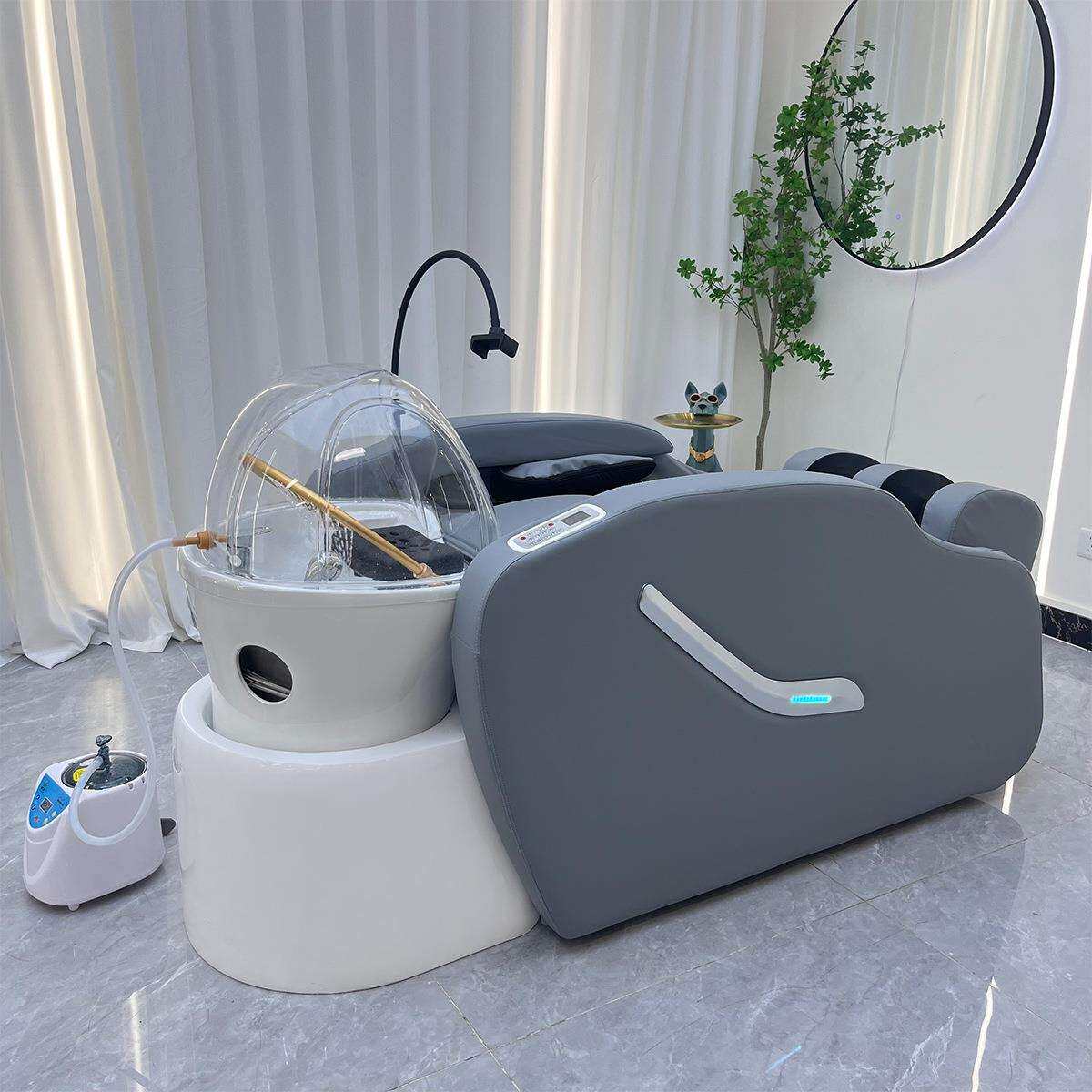 博崛全自动智能电动按摩洗头床多功能泰式头疗床恒温水循环熏蒸套