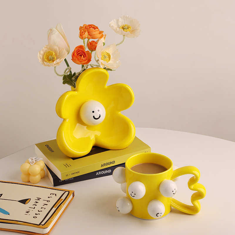 笑脸值杯子马克女颜高可爱水杯陶瓷杯子景德镇陶瓷杯定制稀奇古怪