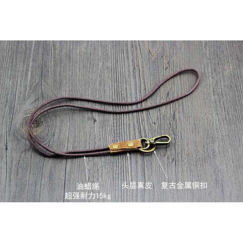 精品纯手工牛皮挂绳真皮牛皮绳相机带绳挂脖子钥匙扣登山绳手提腕