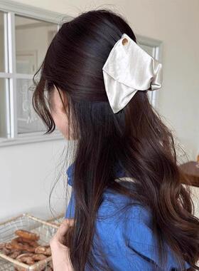 Triangle Satin Shell Bow Hair Clip Claw for Women, New Desig