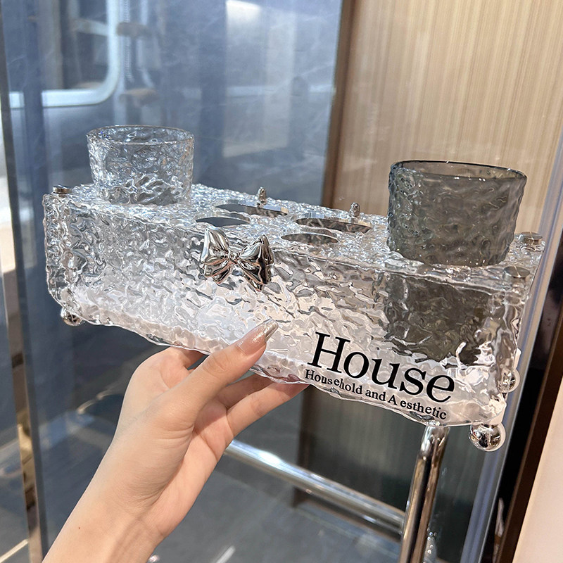 牙刷牙膏置物架卫生间免打孔台面壁挂式漱口刷牙杯子电动牙具套装