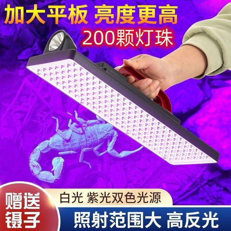 照蝎子灯强光超亮充电紫光灯手提式超长续航大平板豆虫灯外贸