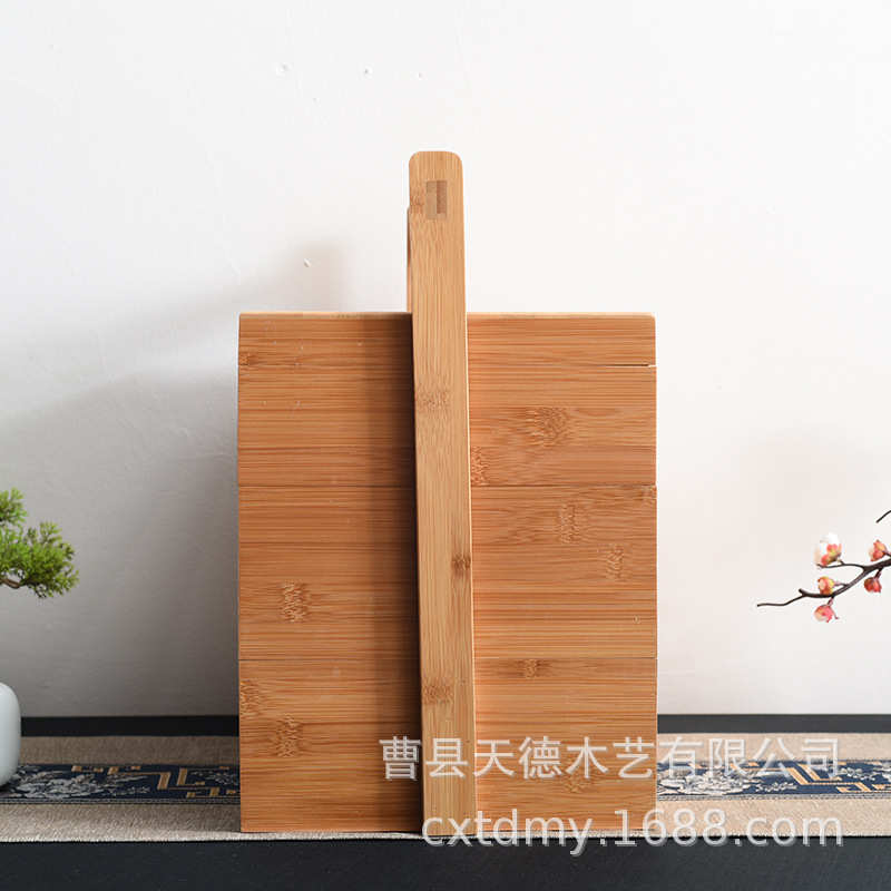 木质食盒 实木提盒 竹木提篮盒包装礼品盒新中式木制收纳包装木盒