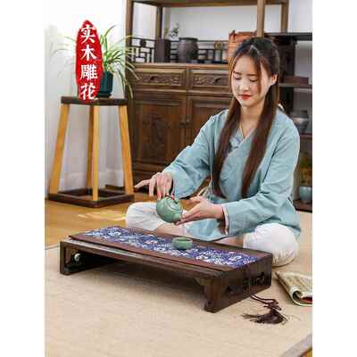中式复榻台古小茶几榻米茶桌家实木飘窗RNF小桌子阳矮桌用坑几坐