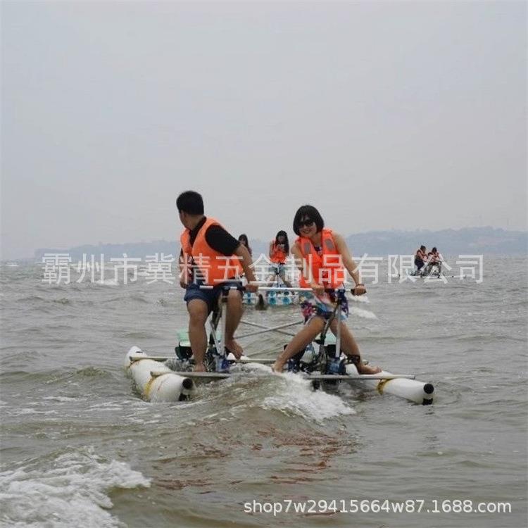 水上休闲设备充气单人水上自行车水上单车水上观光单人自行车