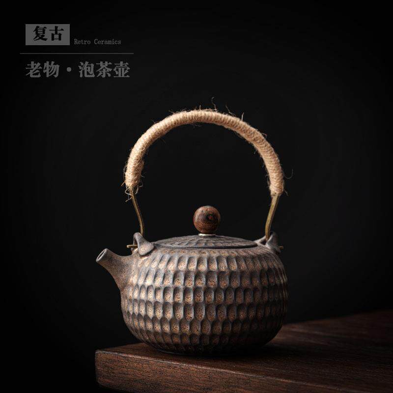 尚岩 创意提梁壶大号陶壶家用大容量花茶壶酒店民宿茶具单壶