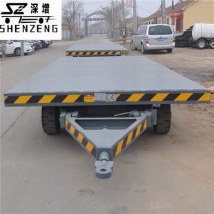 25吨重平拖车厂内型运输平板车全挂平叉253车板工业货运板板车