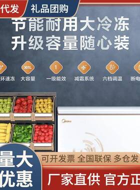 美.的美.的301升冰柜家用商用大容量保鲜冷冻两用BD/BC-301KM(E)