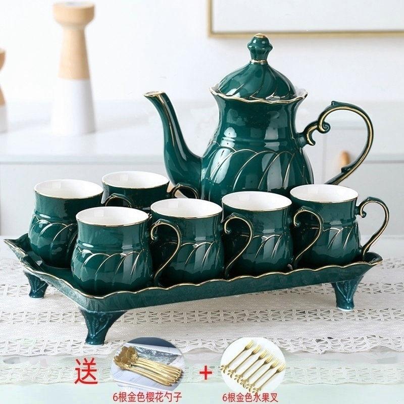 陶瓷轻奢水杯套装杯子家用客厅北欧茶杯水具水壶套杯高档整套茶具
