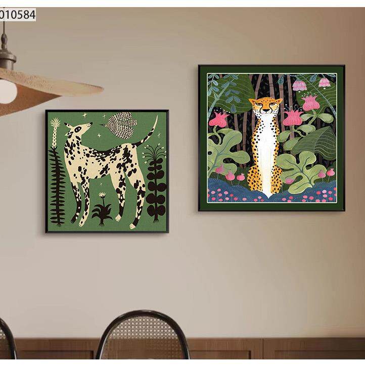 现代抽象客厅装饰画多色彩儿童房挂画波普风抽象壁画餐厅玄关画