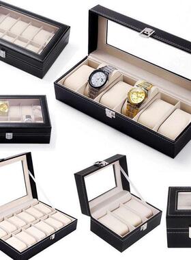 watch jewelry display storage holder case grids box organize