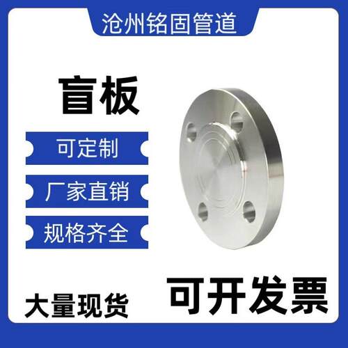 304不锈钢、碳钢法兰盲板PN10不锈钢法兰盖板DN25 50 65 80 100