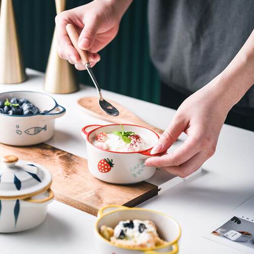 陶瓷蒸蛋碗宝宝辅食碗专用婴儿带盖小碗蒸饭碗炖盅儿童鸡蛋羹蒸碗