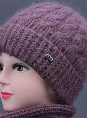 适合妈妈戴的帽子老年人女款帽子秋冬季中老年人针织帽老太太保暖