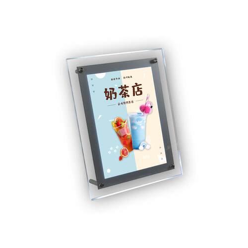 奶茶店价目表灯箱水晶桌面式点餐灯箱吧台式led发光价目表