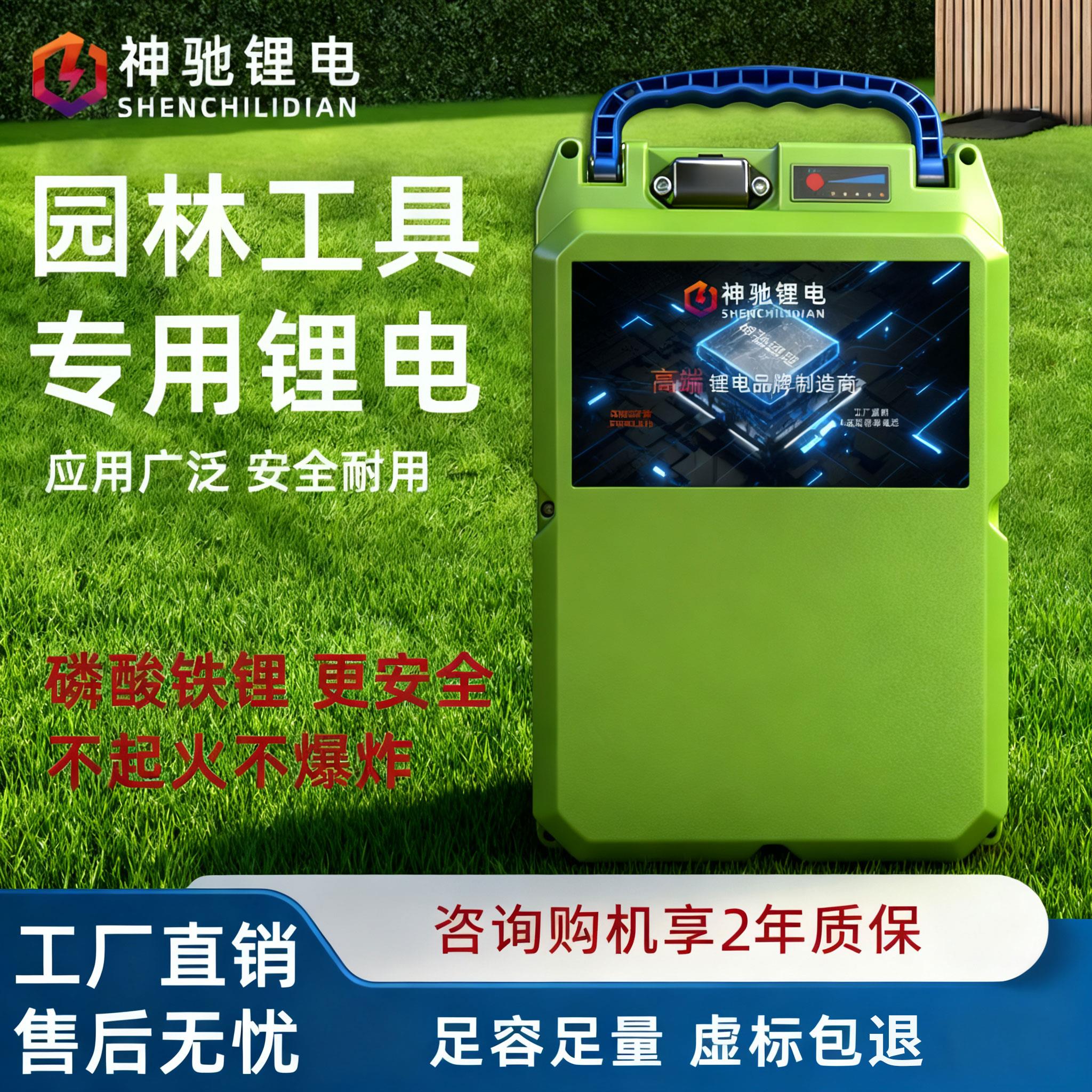 24V21伏48V36磷酸铁锂电动割草机锂电池大功率背负式水泵园林专用