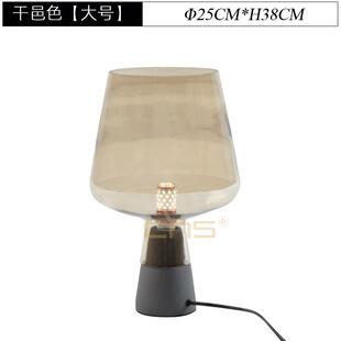 饰床头 Lamp代蕾姆台灯蘑菇酒杯灯简约现玻璃装 高档LeimTu a欧ble