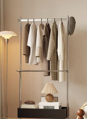 中衣F98J6675古帽落地卧室家用简易实木可移次净风客厅挂衣架动收