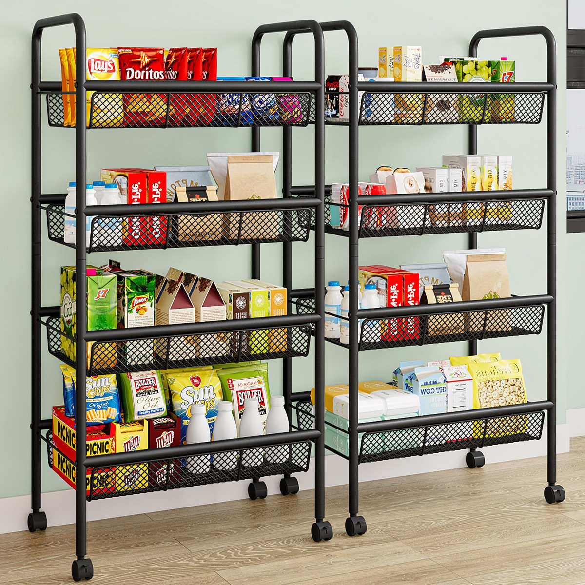 热卖简易家用落地整理收纳架子浴室阳台客厅厨房蔬菜小推车置物架,收纳整理,整理架/置物架/收纳架,淘宝优惠券,粉丝福利购,淘宝优惠卷