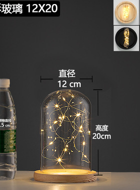桌面大号手办展示盒客厅永生花玻璃罩成品罩子标本品满天星