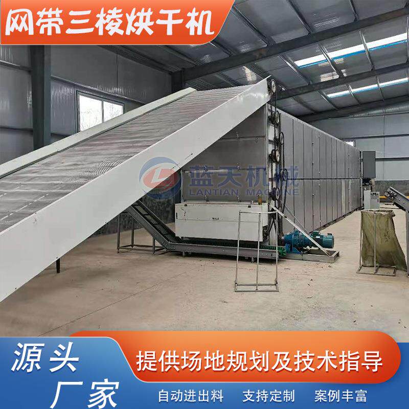 网带三棱烘干机 全自动芩根红蒲根切片烘干生产线 泡三棱片干燥机