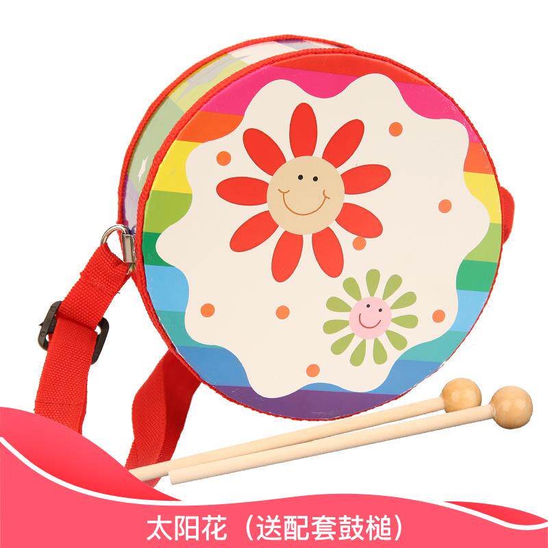高档童背带鼓宝手拍鼓音乐玩具鼓腰鼓儿宝敲鼓1-3-小6岁奥尔夫乐